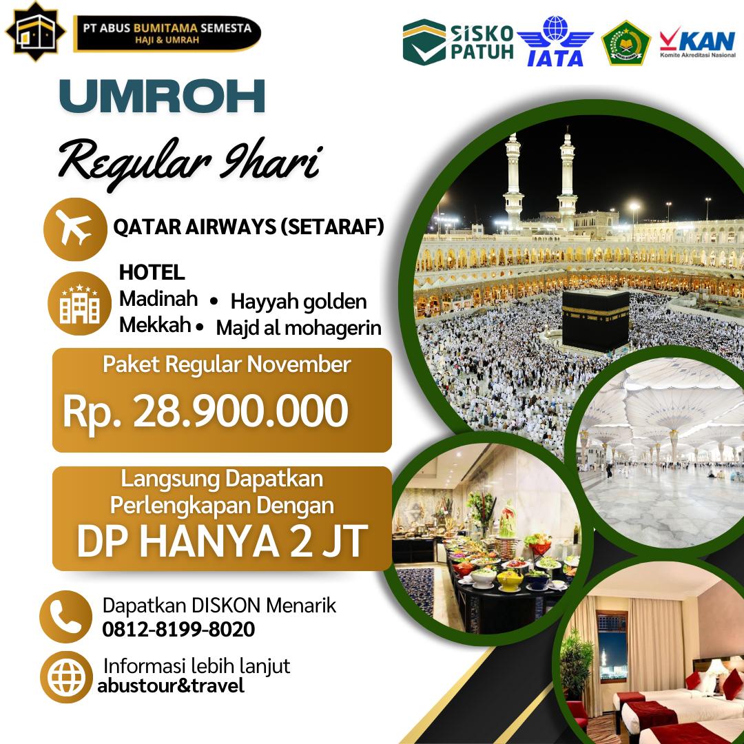 Umrah Regular 9 Hari